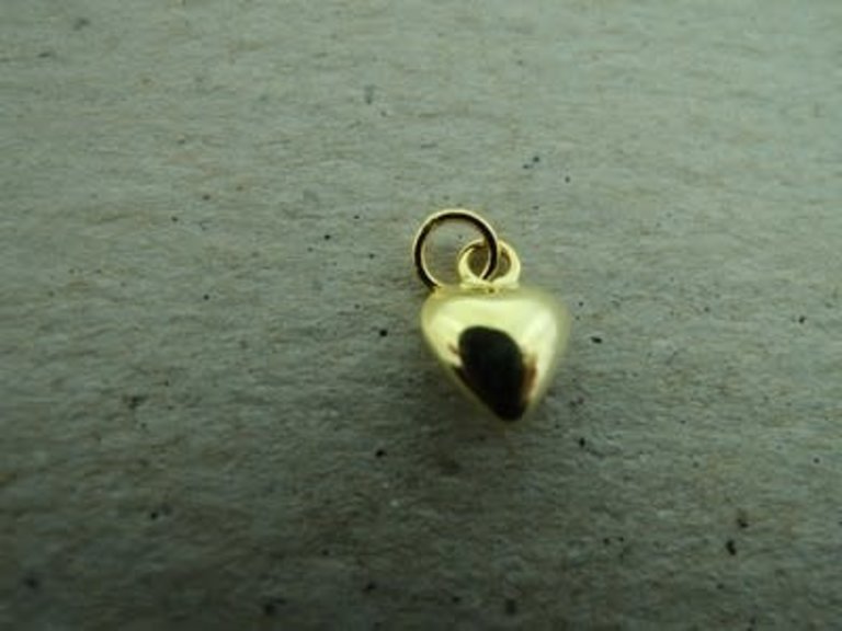 GPPE289  HANGER Ag925 VERGULD 6MM  HART MET OOG (per 4 stuks)