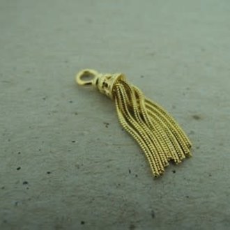 GPPE231 KWAST MET OOG (PER STUK) AG925 VERGULD 2.5CM