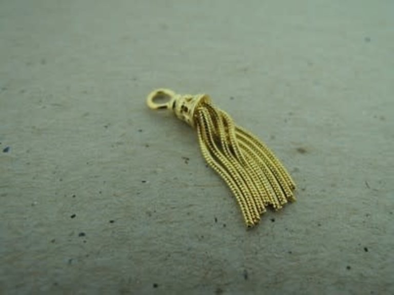 GPPE231 KWAST MET OOG (PER STUK) AG925 VERGULD 2.5CM