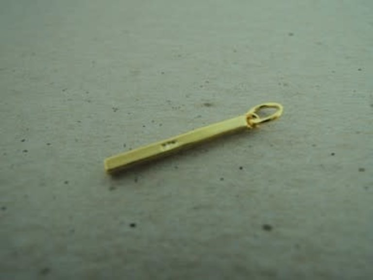 GPPE240 HANGER STAAFJE MET OOG (5 STUKS) AG925 VERGULD 22CM