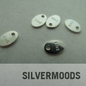 PE253 PLAATJE ZILVERSTEMPEL (per 20st) Ag925 6MM