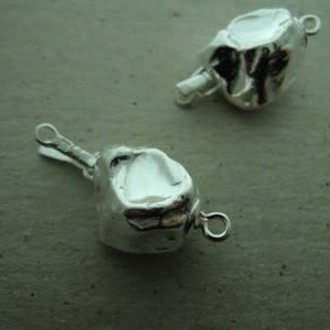 LODI03 PALSLOT Ag925 (per 2 stuks) ONREGELMATIG 16MM