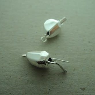 LODI05 PALSLOT Ag925 (per 2 stuks) ONREGELMATIG 12MM