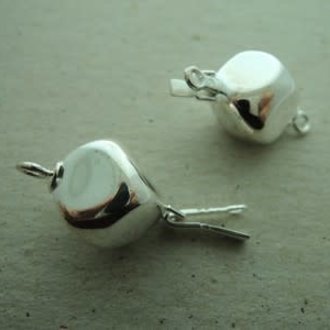 LODI04 PALSLOT Ag925 (per 2 stuks) ONREGELMATIG 17MM