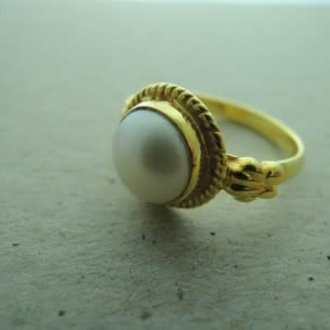 P151 RG016 RING Ag925 VERGULD PAREL 9MM ROND