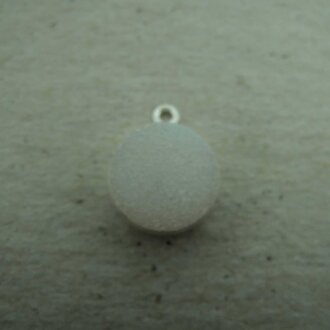 A1012 HZ0057 HANGER Ag925 AGAAT WIT DRUZY 12MM ROND MET KAST MET OOG