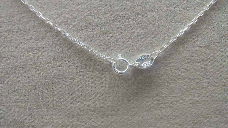 CH0003-40 (per 3 stuks) AFGEWERKTE KETTING Ag925 1.1x1.7MM 40CM OVALEN SCHAKEL PLATTE DRAAD