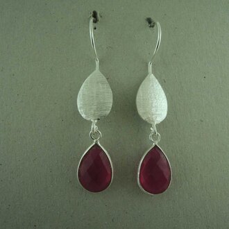 P63 OZ0900 OORHAAK Ag925 JADE ROOS 45MM DRUPPEL