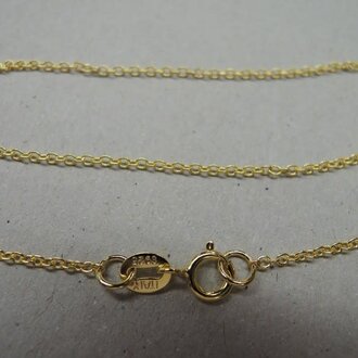 GPCH0004-50 KETTING AFGEWERKT  VERGULD (per 3 stuks)  Ag925 2.6gr/m   1.3x1.6mm =30C 50CM