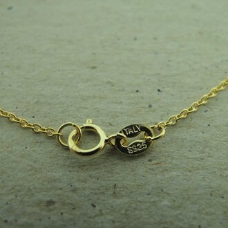 GPCH0004-40 KETTING AFGEWERKT  VERGULD (per 3 stuks)  Ag925 2.6gr/m   1.3x1.6mm =30C 40CM