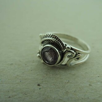 P163 RZ0335 RING Ag925 AMETHIST PAARS 7MM ROND