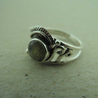 P163 RZ0338 RING Ag925 LABRADORIET GRIJS 7MM ROND