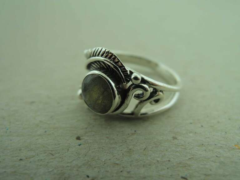 P163 RZ0338 RING Ag925 LABRADORIET GRIJS 7MM ROND