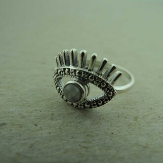 P164 RZ0341 RING Ag925MAANSTEEN WIT 3MM ROND