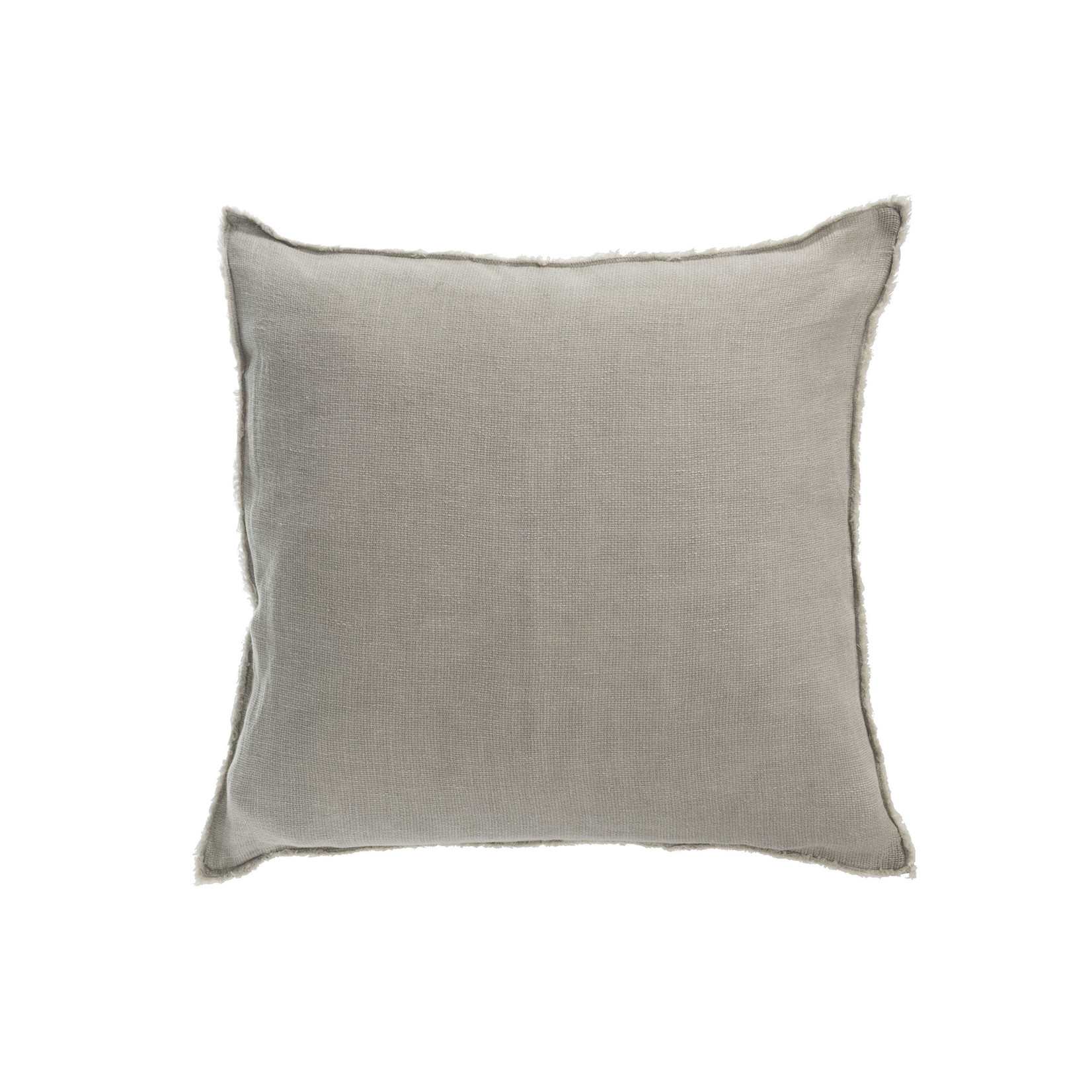 J-Line Cushion Linen Square Washed - Green