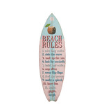 J-Line Decoration Board Surfboard Wood Blue Pink - Mix