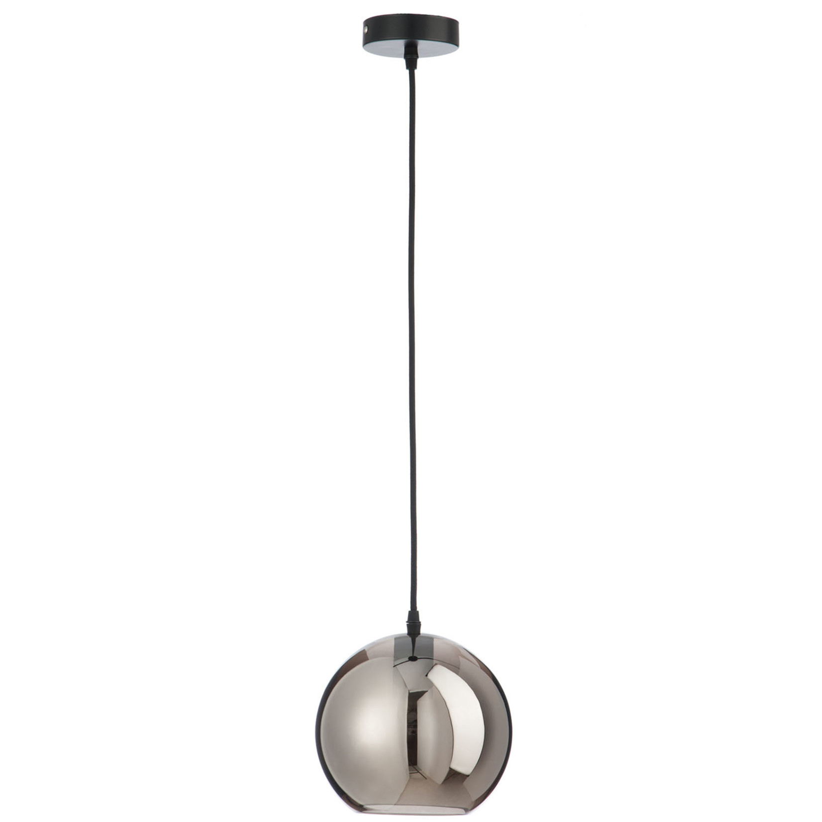 J-Line Hanglamp Glas Bol Modern Zilver - Small