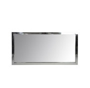 J-Line Wall mirror Rectangular Stainless Steel Shiny - Silver