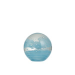 J-Line Paperweight Glass Sphere Cyclone Blue - Large