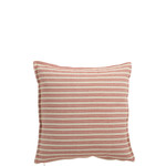 J-Line Cushion Polyester Square Stripes White - Red