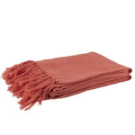 J-Line Plaid Cotton Crochet Tassels - Pink