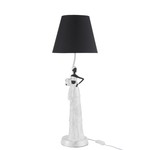 J-Line Table lamp Poly African Woman White - Silver