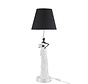 Table lamp Poly African Woman White - Silver