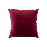 J-Line Cushion Velor Square Red - Bordeaux