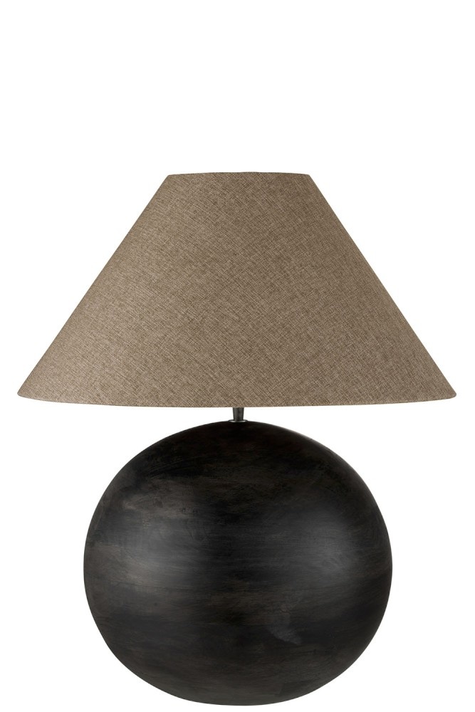 Table Lamp Bol Mango Wood Dark Gray Large Sl Homedecoration Com