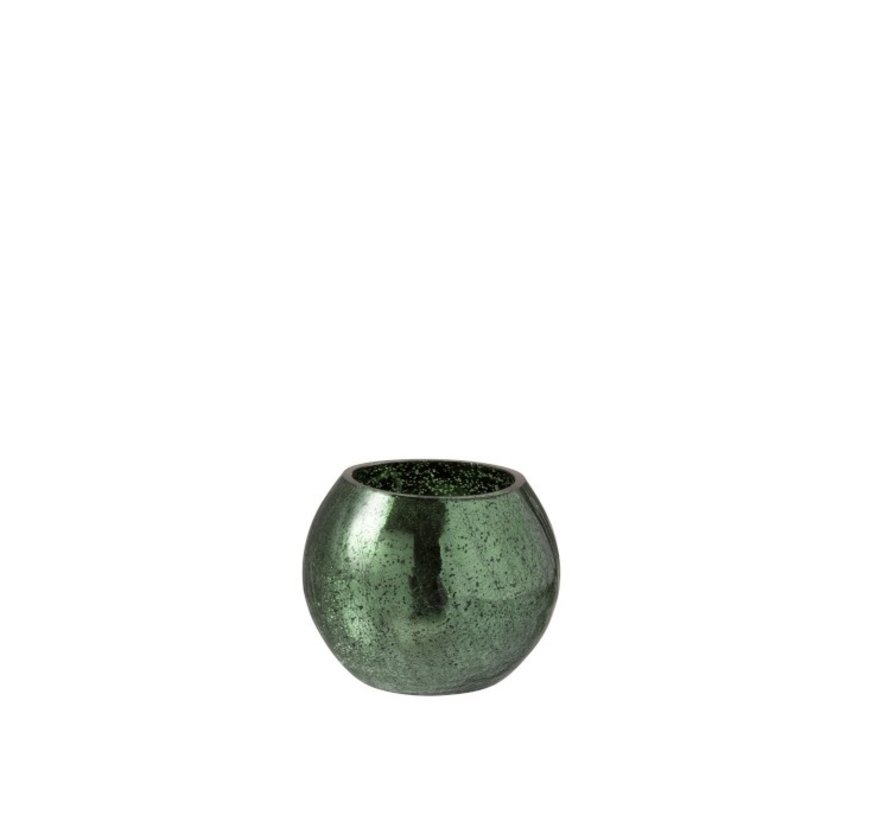 Tealight holder Bulb Glass Green - Small