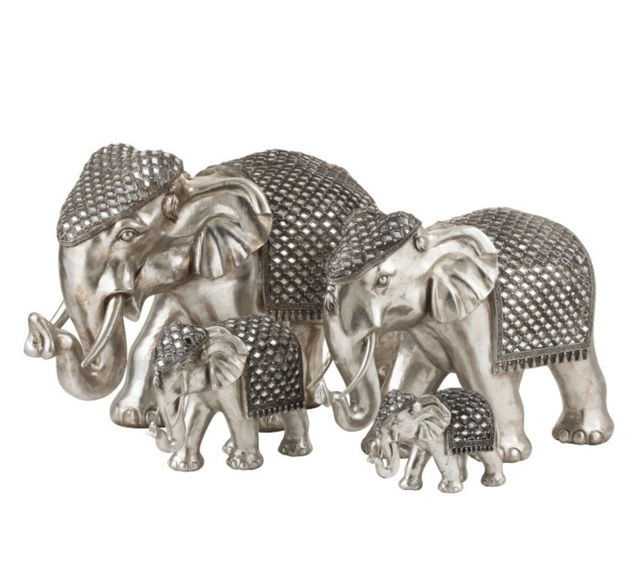 Beeld Olifant Zilver Extra Large