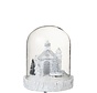 Decoration Stolp Kerk Winter Led Lighting Glitters - White