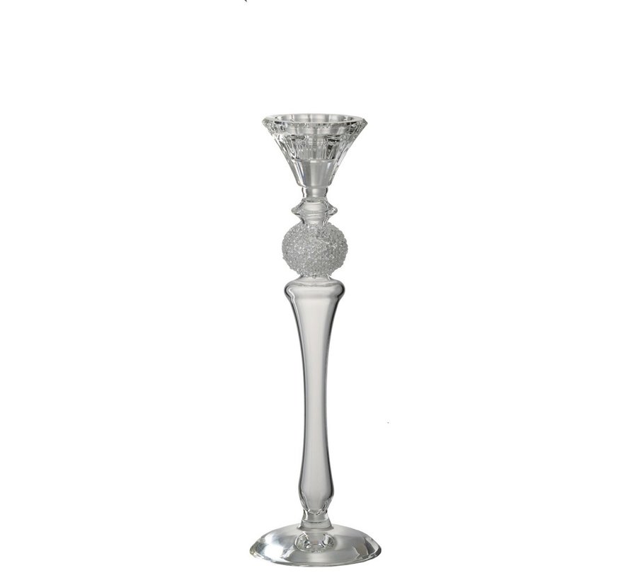 Candlestick Glass Sugar Bowl Transparent - Medium