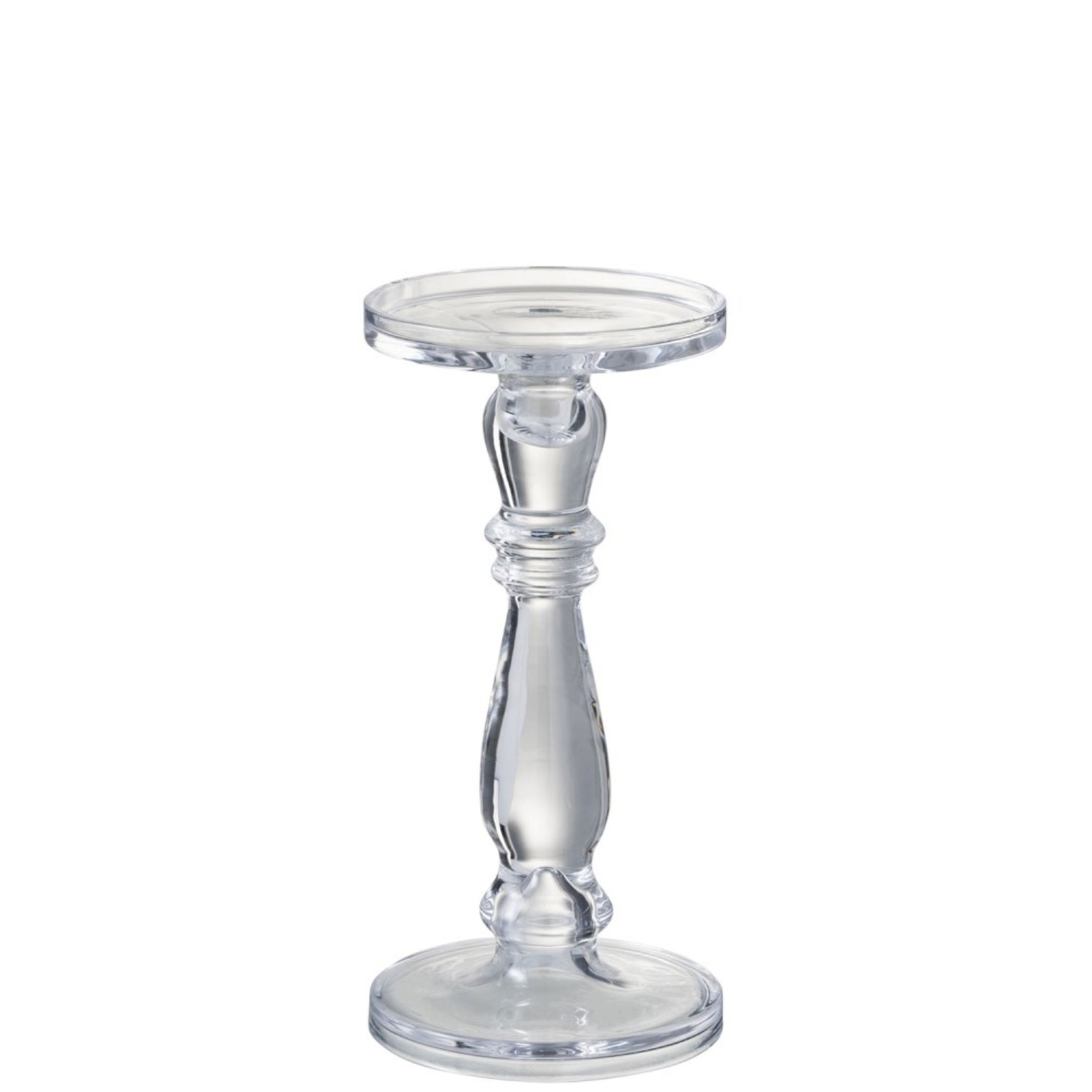 J-Line Candlestick Glass Strak Leti Transparent - Medium