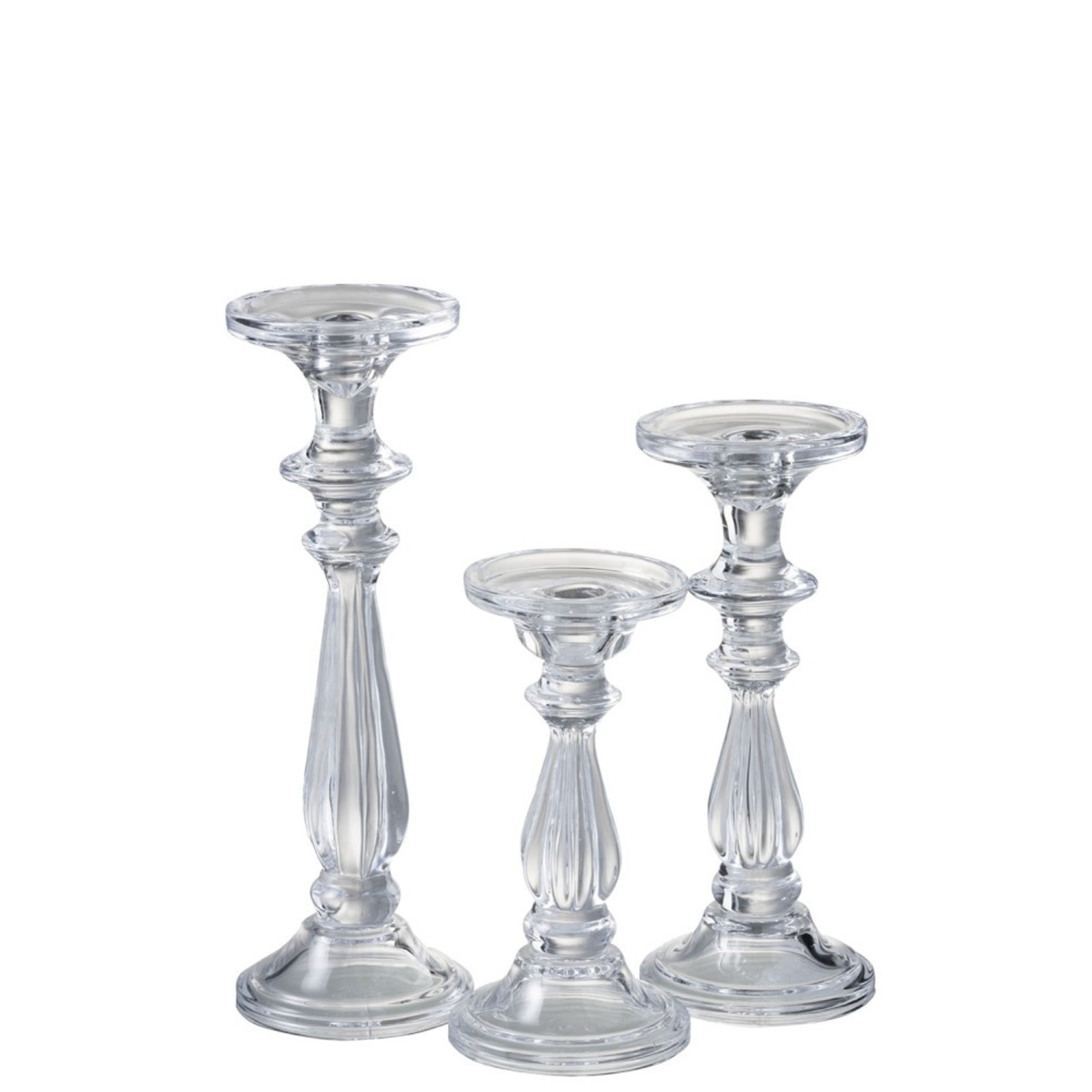 J-Line Candlestick Glass Tight Tibo Transparent - Medium