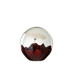 J-Line Paperweight Glass Bell Red Gold - Large