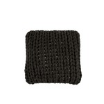 J-Line Cushion Square Knitted Textile - Dark Gray