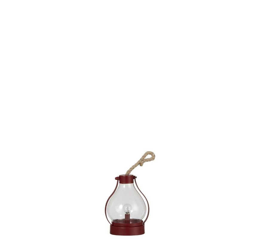 red lantern table lamp