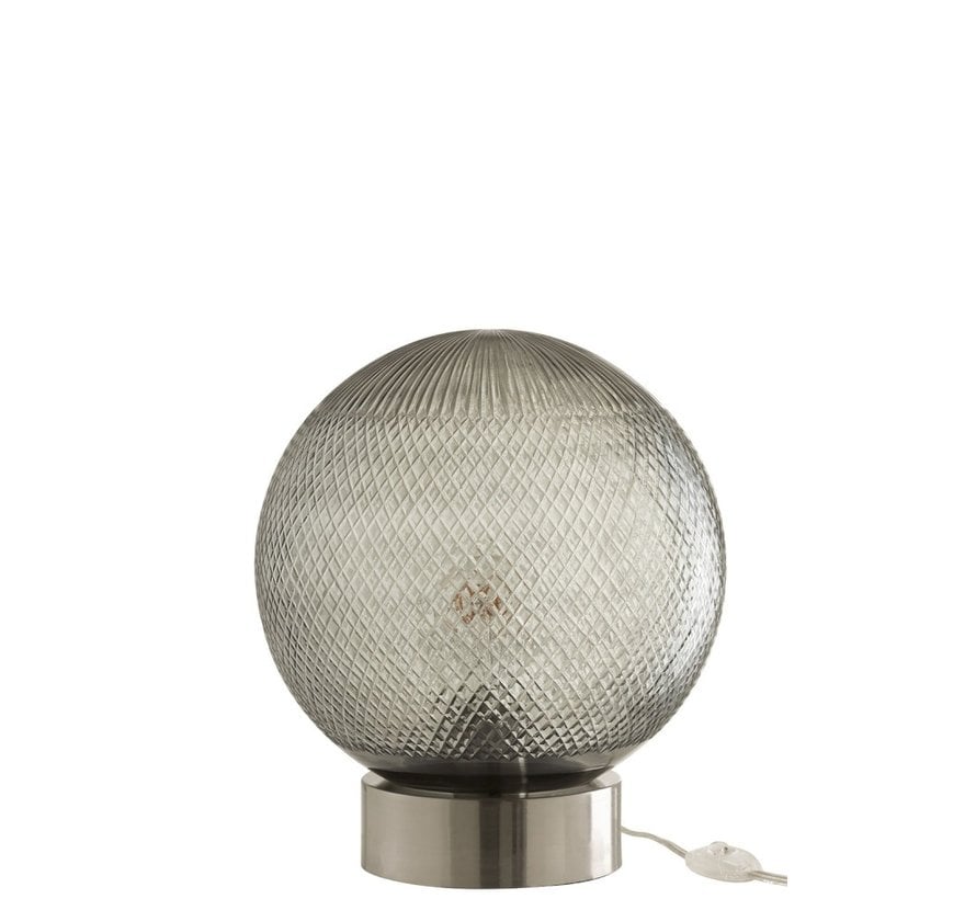 Table Lamp Glass Ball Transparent Silver Sl Homedecoration Com