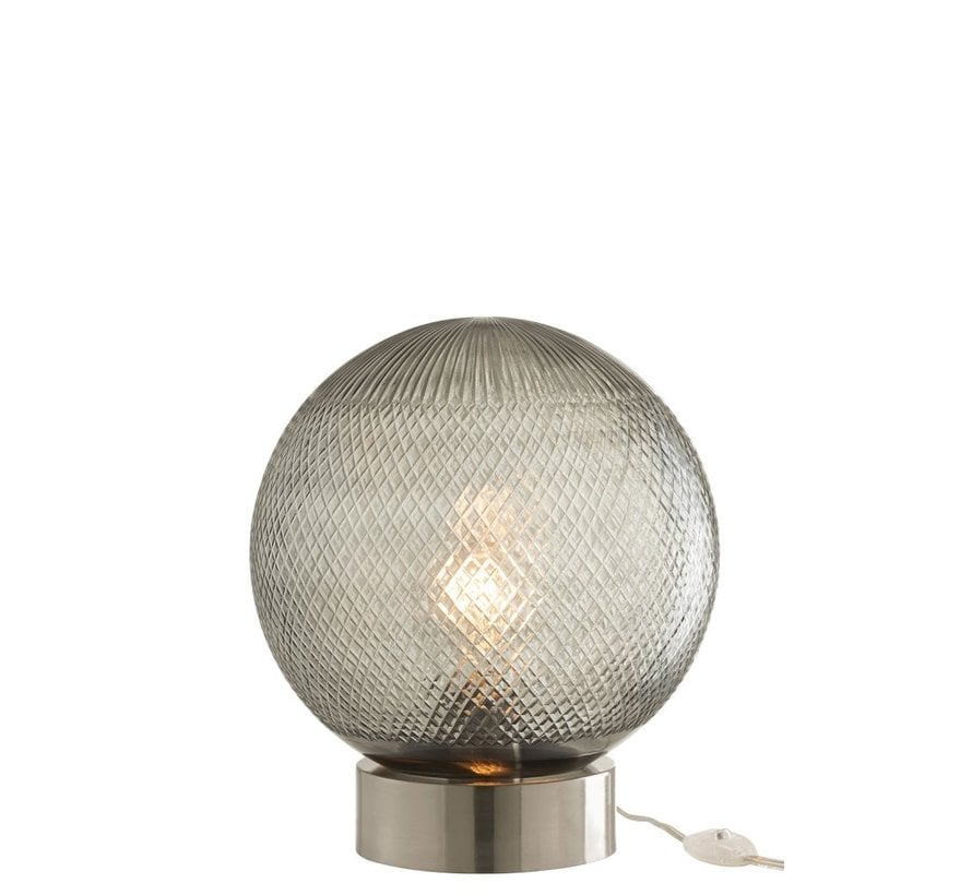 Table Lamp Glass Ball Transparent Silver Sl Homedecoration Com