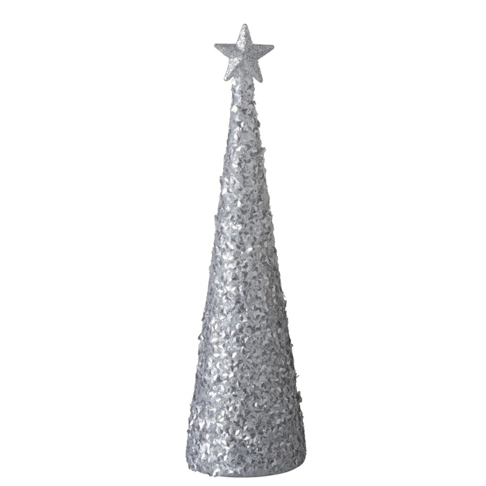 J-Line Table lamp Christmas cone Sugar glass Led White - Large