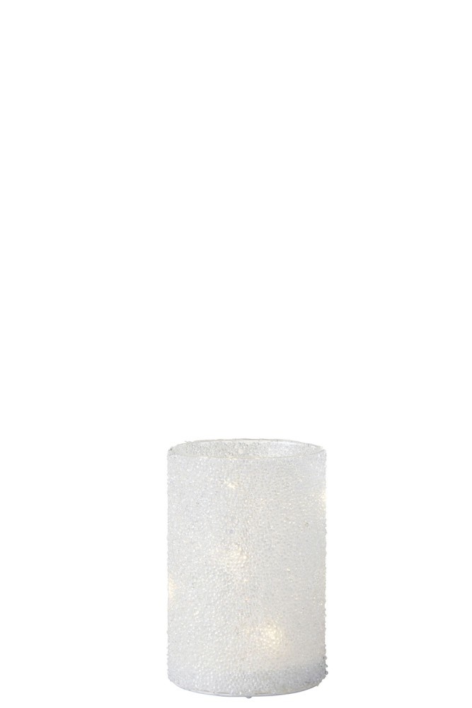 small white candle holders