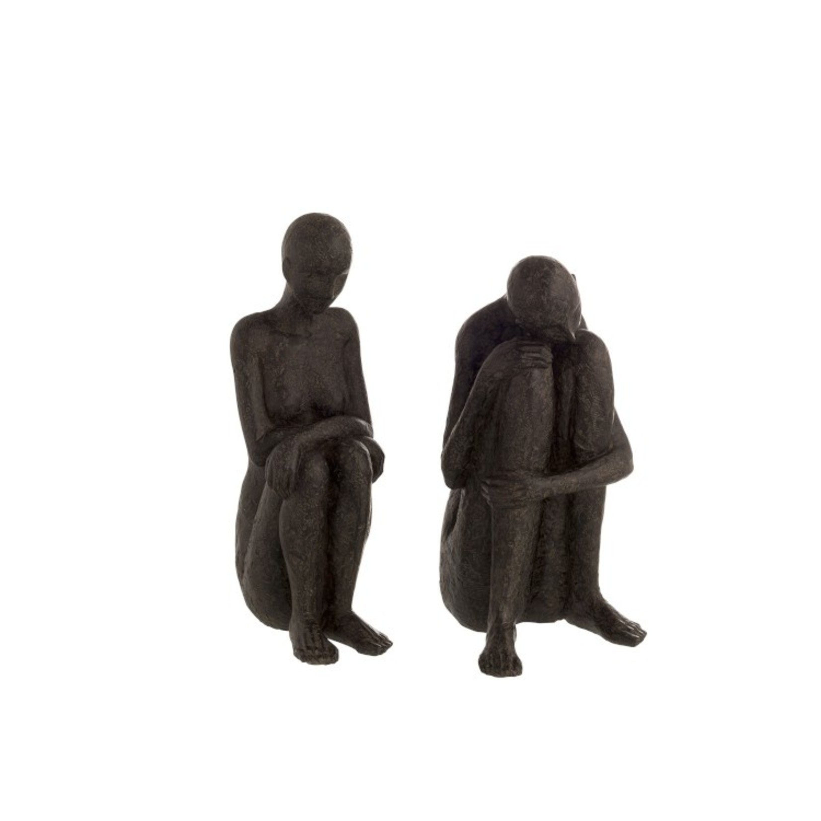 J-Line Decoration Figures Seated Poly - Black