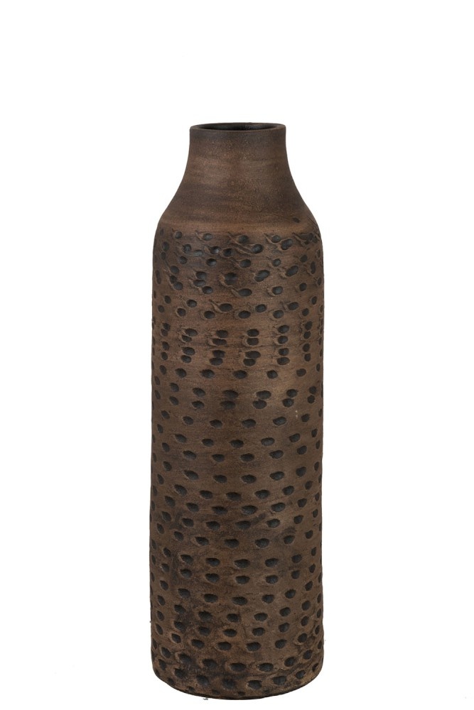 Vase Jug Ceramic Ethnic Brown Black Large Sl Homedecoration Com