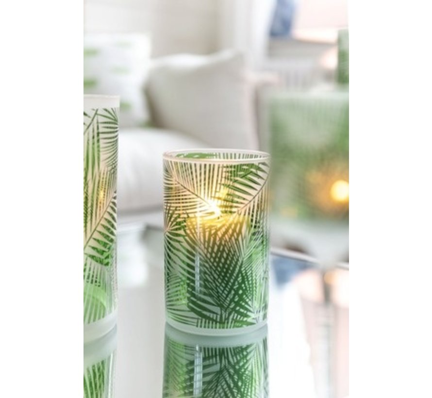 Tealight Holder Glass Tropical Transparent Green - Extra Small