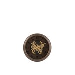 J-Line Wall Clock Round Radar Brown - Gold