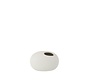Vase Oval Ceramic Pastel Matt White - Small