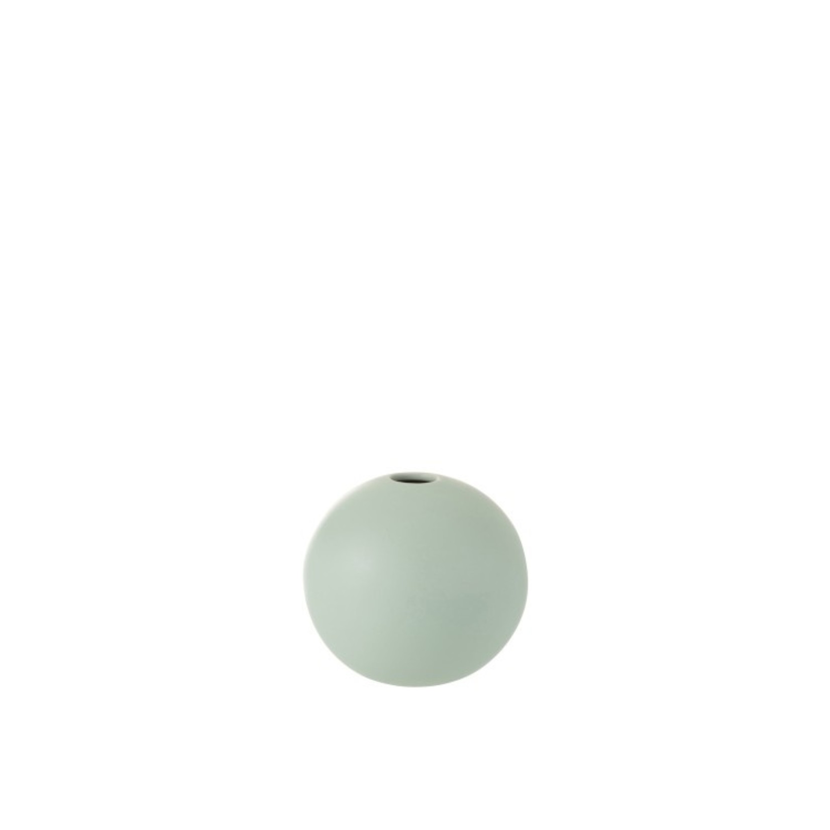 J-Line Vaas Bol Keramiek Pastel Mat Groen - Small