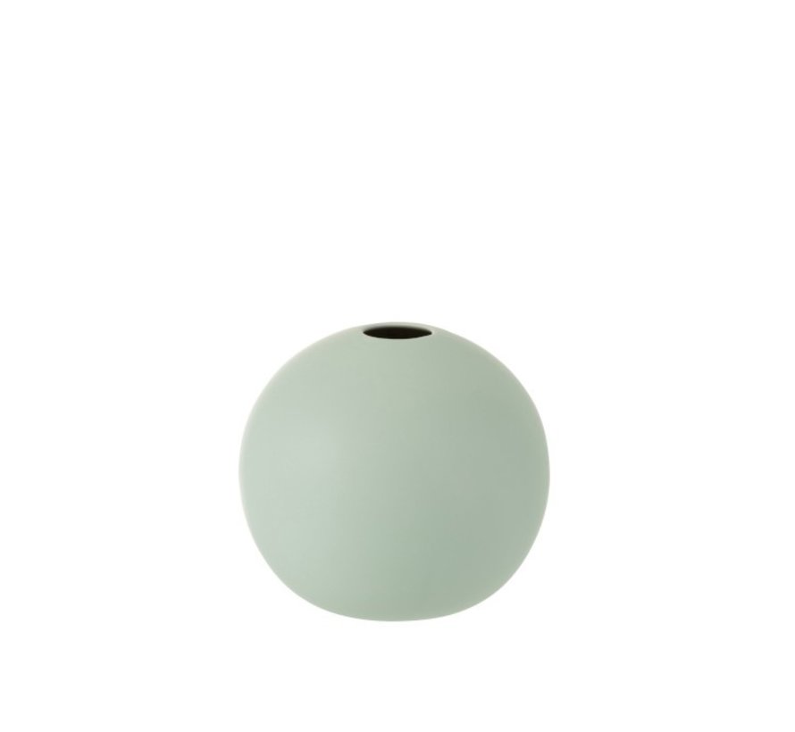 Vase Sphere Ceramic Pastel Matt Green - Medium