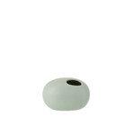 J-Line Vase Oval Ceramic Pastel Matt Green - Small